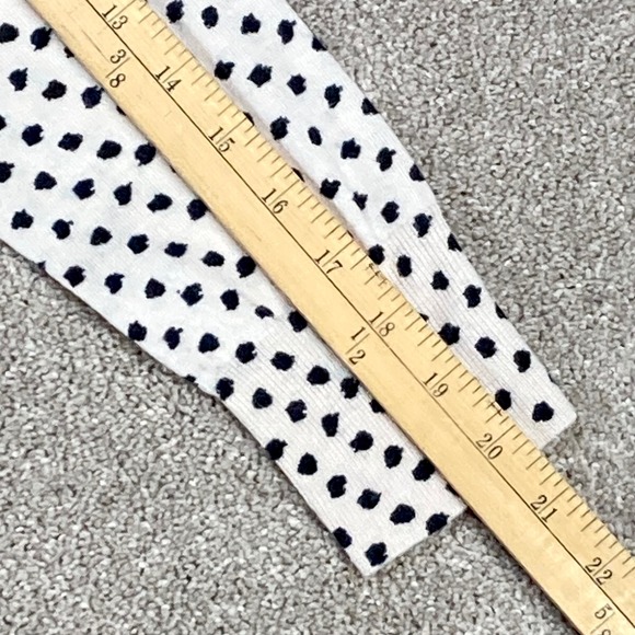 J. Crew Womens Sweater Medium Cream Black Polka Dot Merino Wool Cardigan - Picture 10 of 11